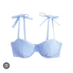 Abercrombie & Fitch Blue Underwire Bikini Top Curve Love NWT